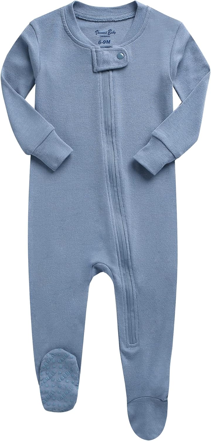 VAENAIT BABY Infant Toddler Boys Girls Footed One-Piece Sleep and Play Premium Modal Pajamas 1-2