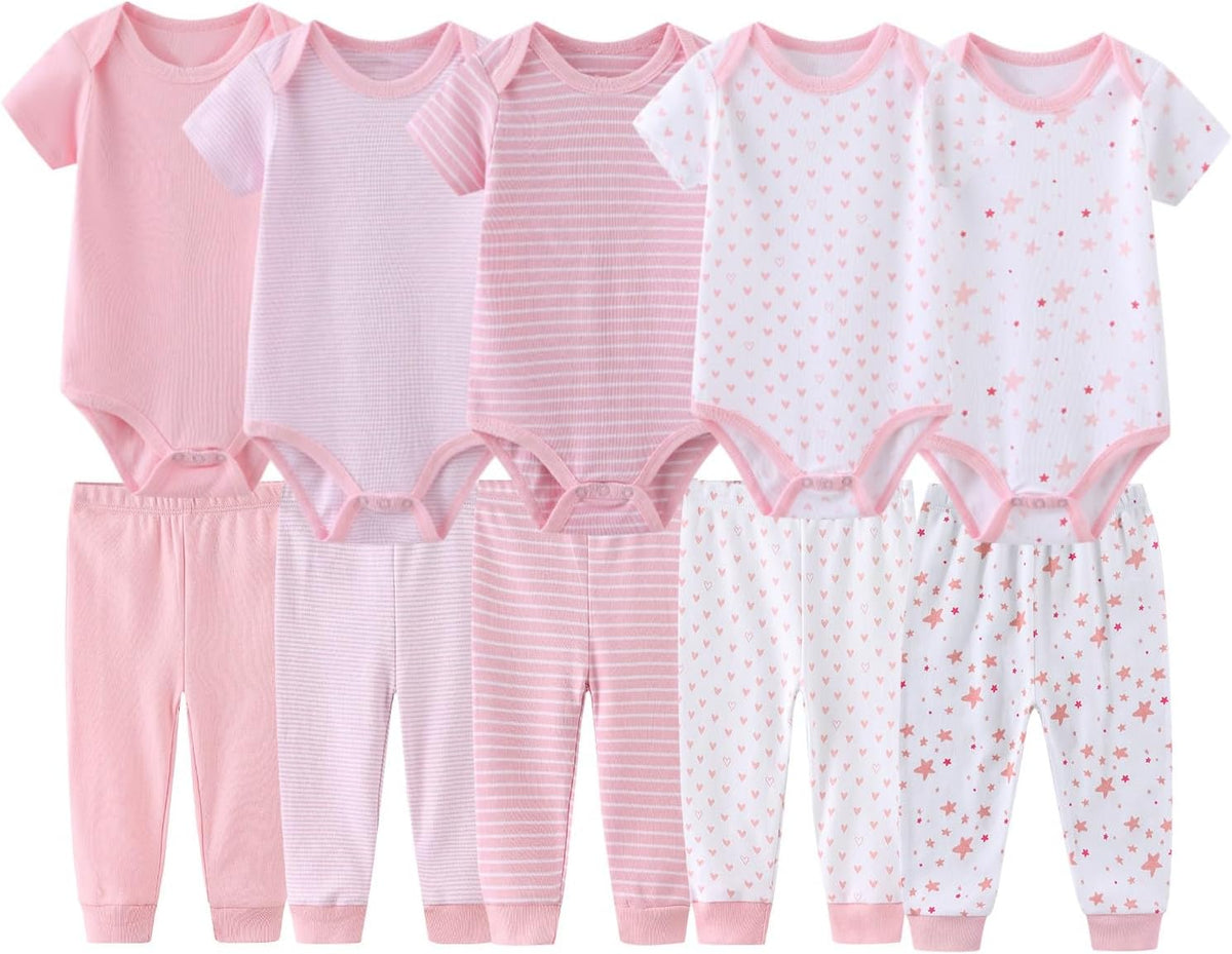 Unisex Baby Boy Girl Pants Sets 10 pack Cotton Casual New born Clothes Comfort Infant Outfit