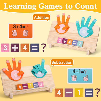 2 in 1 Math Toy for Toddlers 3 4 5 6 7,Addition and Subtraction Math Games for Kids 5-7,Math