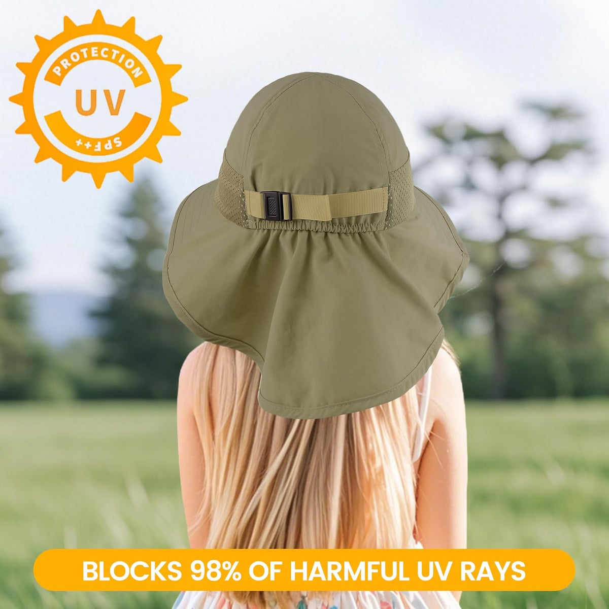 Baby Sun Hat with Neck Flap for Sun Protection Toddler Beach Hat UPF 50+ Outdoors 0-6 Years Boys