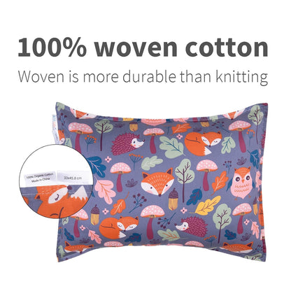 ALVABABY Toddler Pillowcases 2 Pack Organic Cotton Kids Pillow Cover Fit 13"x 18" or 12"x28"