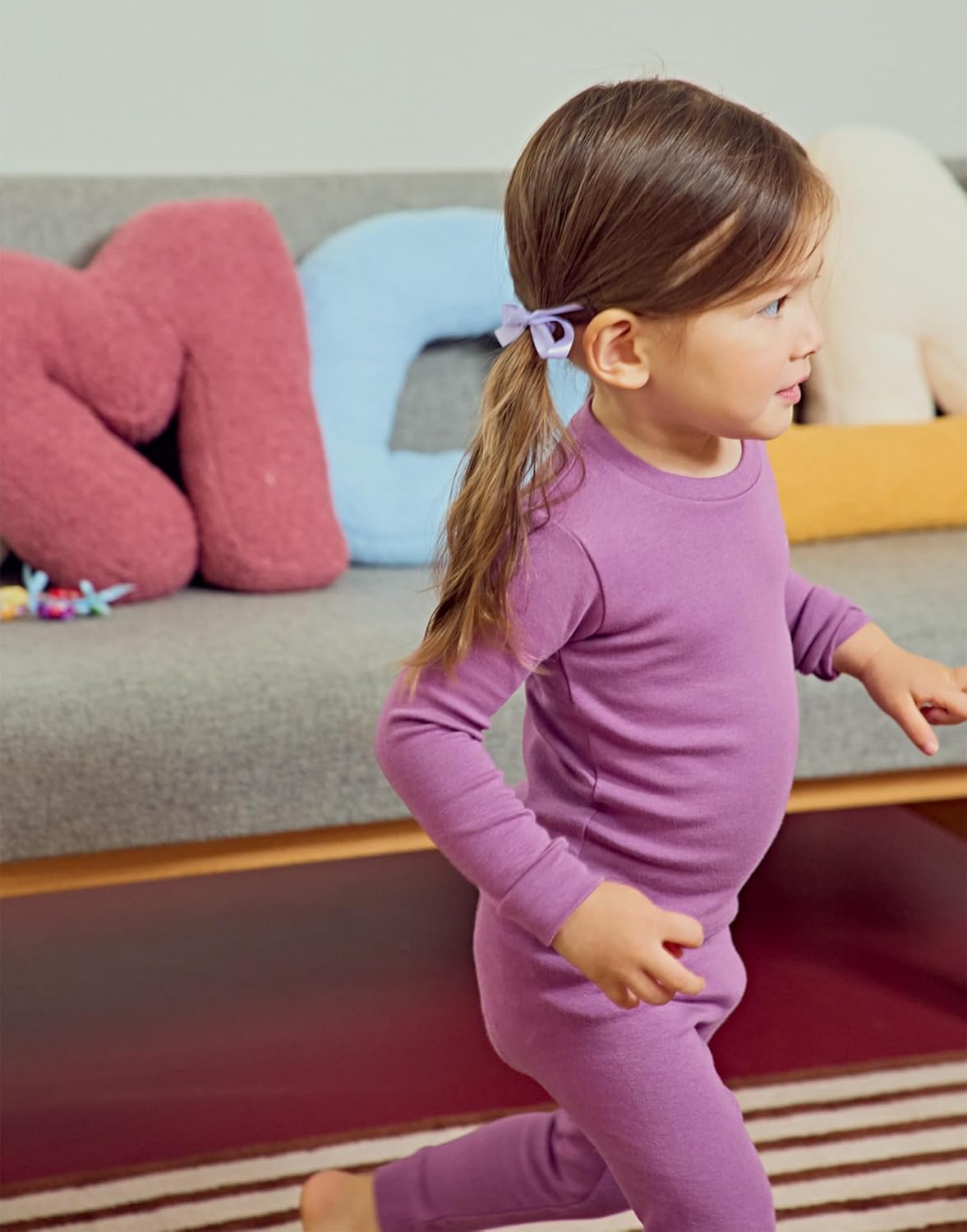 moimoln 6M-8Y Modal Cotton Solid Soft Breathable Baby Toddler Boys Girls Snug fit Pjs Long Sleeve