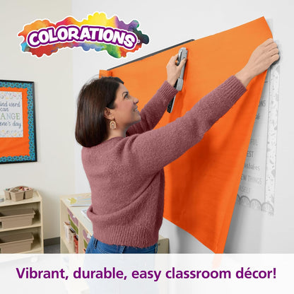 Colorations Arts and Crafts Paper Roll - Orange, Dual Surface, Finger Paints, Painting