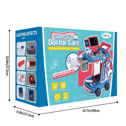 Liberry Toddlers Doctor Kit Toy for Girls Boys Ages 2 3 4 5, Blue