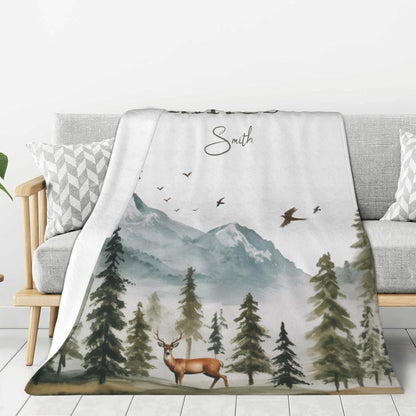 Personalized Baby Blanket for Boys Girls Custom Baby Blanket with Name Newborn Expect Mom Toddlers
