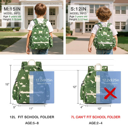 STEAMEDBUN Corduroy Toddler Backpack for Boys 2-4: Kids backpack for Boys Girls - 12 inch Preschool