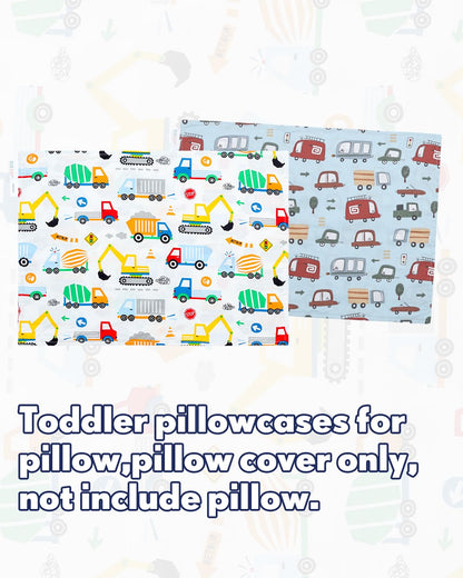 ALVABABY Toddler Pillowcases 2 Pack Cotton Kids Pillow Cover Fit 13"x 18" or 14"x20" Envelope for
