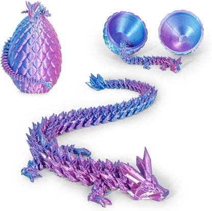 Dragon Eggs with Dragon Inside, 3D Printed Surprise Funny Gifts for Kids, Boys, Girls, Articulated