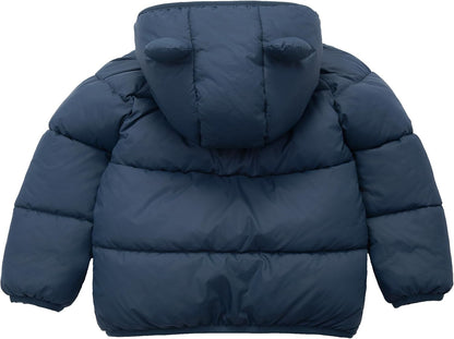 Rokka&Rolla Baby Boys' Water-Resistant Sherpa Fleece Lined Puffer Jacket Winter Coat for Newborn