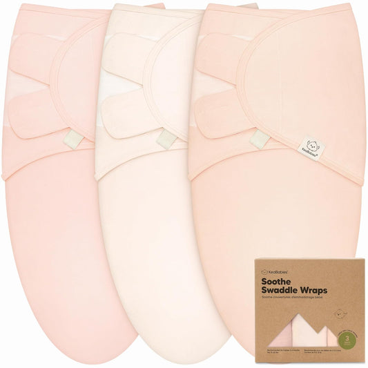 3-Pack Organic Baby Swaddle Sleep Sacks - Swaddles for Newborns, Infant 3-6 Months, Baby Girls