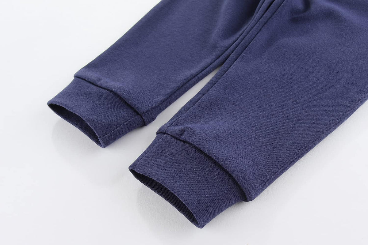 Unisex Newborn Baby Cotton 4-Pack Pants Embroidery Pringting Casual Leggings 0-24 Months for Boys