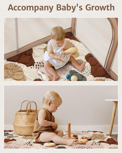 Blissful Diary Baby Play Mats for Floor, 59x59 Inch Thicker and Larger Soft Cushioning Foam