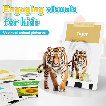 Toddlers Talking Flash Cards with American accent & 288 Sight Words, Speech Therapy Toys for 3 4 5