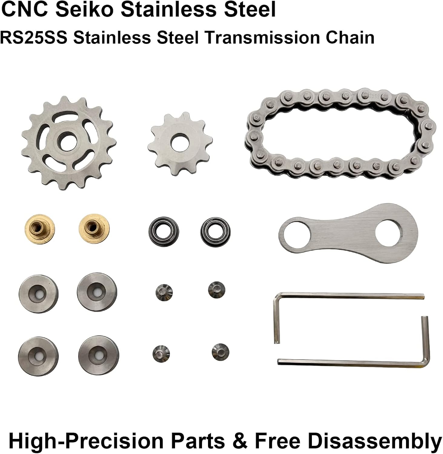 Chain Gear Fidget Spinner, Metal Sprocket Chain Fidget Toy, Stress Anxiety Relief Fidget Toy, Bike