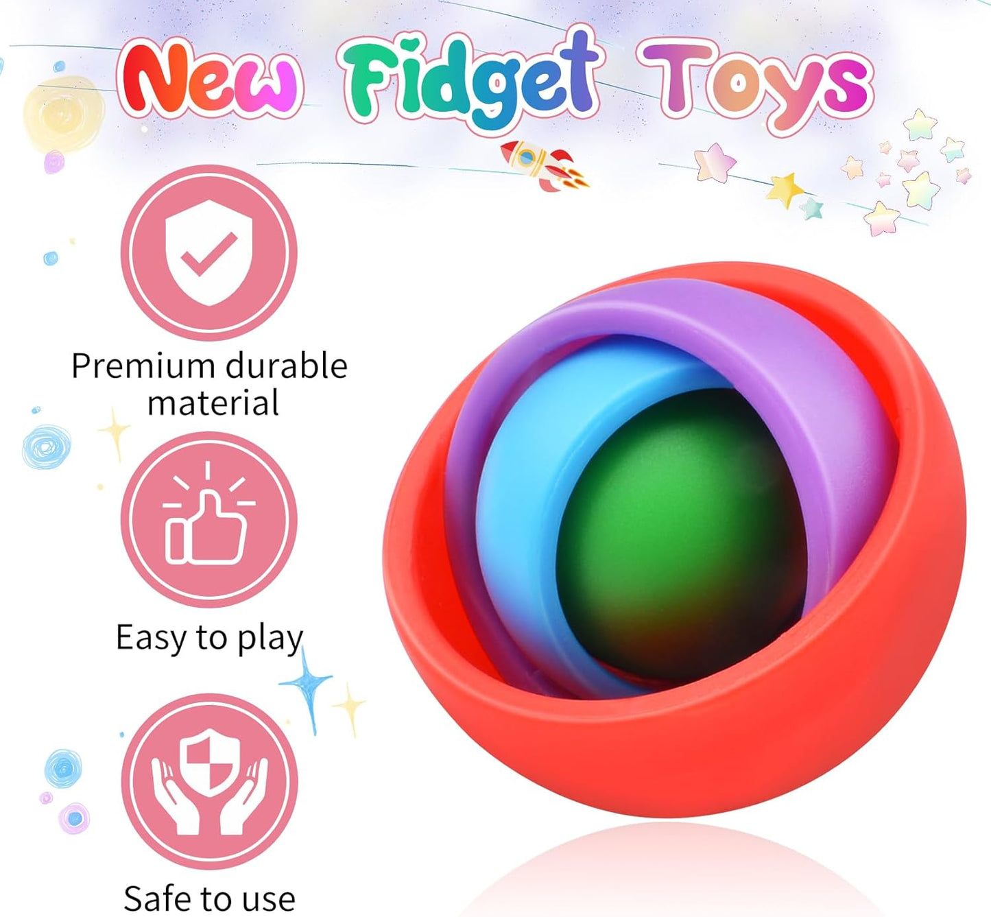Fidget Toys for Adults, Fidget Stocking Stuffers for Adults, Gifts for Boys Girls Teens Kids