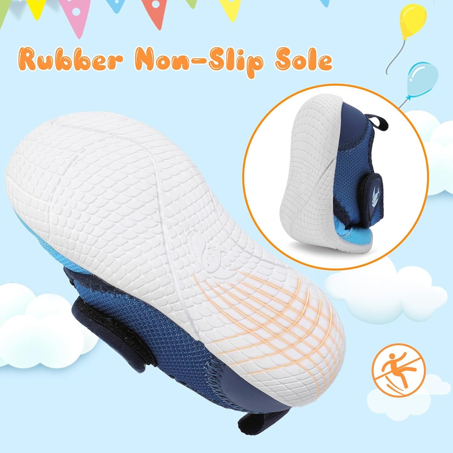 FEETCITY Baby First Walking Shoes Boys Girls Infant Sneakers Crib Shoes Breathable Lightweight Slip