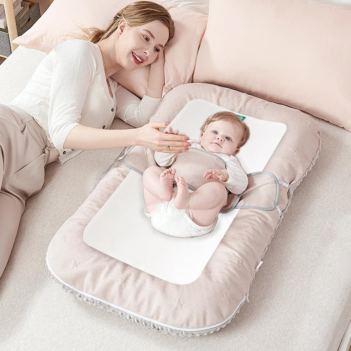 Changing Pad Liner 5 Count Waterproof Baby Diaper Changing Pad Cover 28" X 15" Larger Cotton