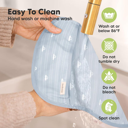 3-Pack Waterproof Baby Bibs for Eating - Lightweight Toddler Feeding Bibs with Large Food Catcher