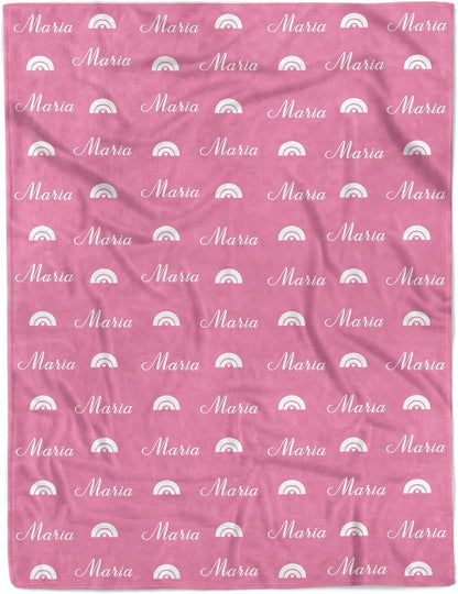 Personalized Baby Blanket for Girl Custom Name Blanket for Girl Newborn New Mom Customized Gifts
