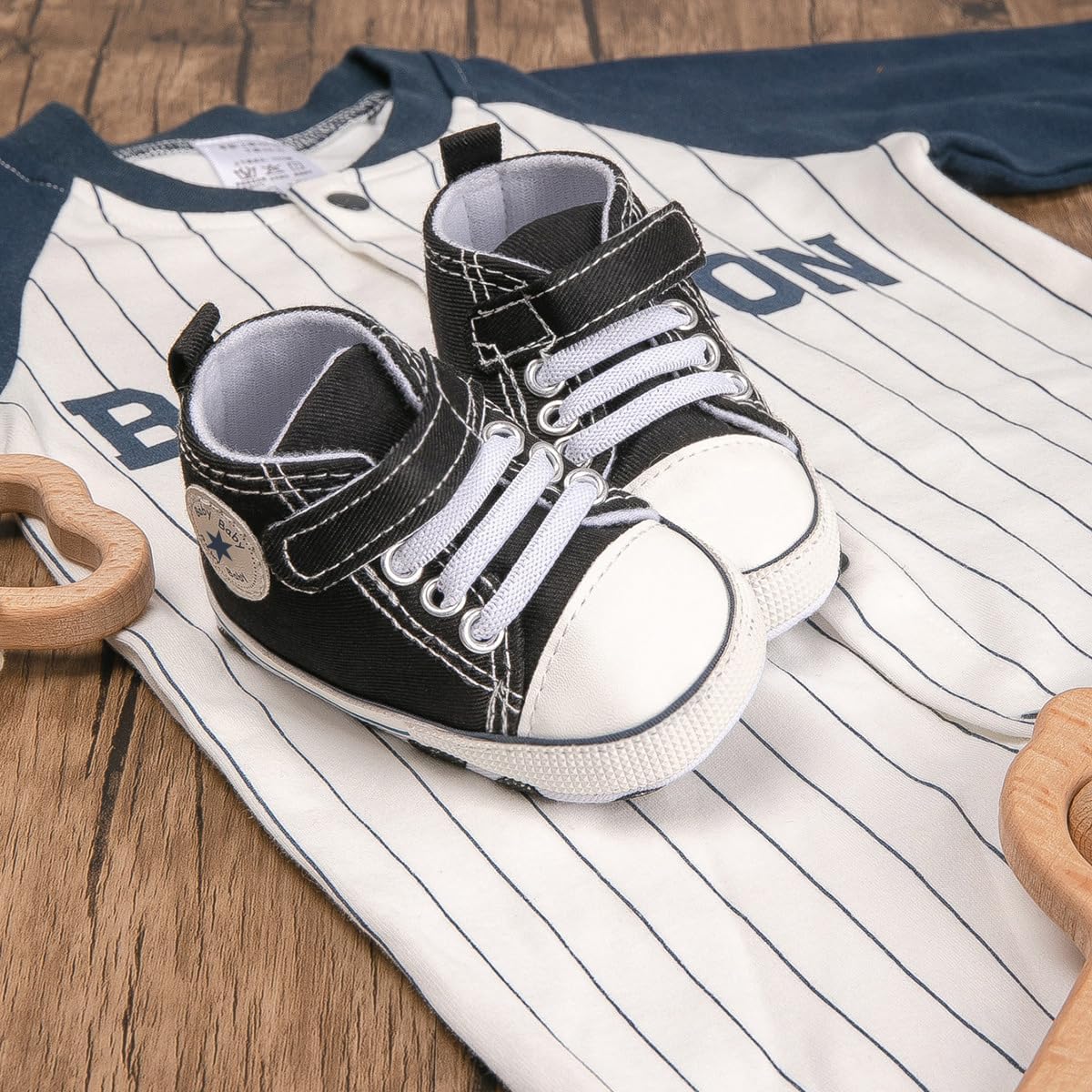 Unisex Baby Girls Boys Canvas High-top Shoes, Newborn Infant Anti-Slip Soft Sole Frist Walking