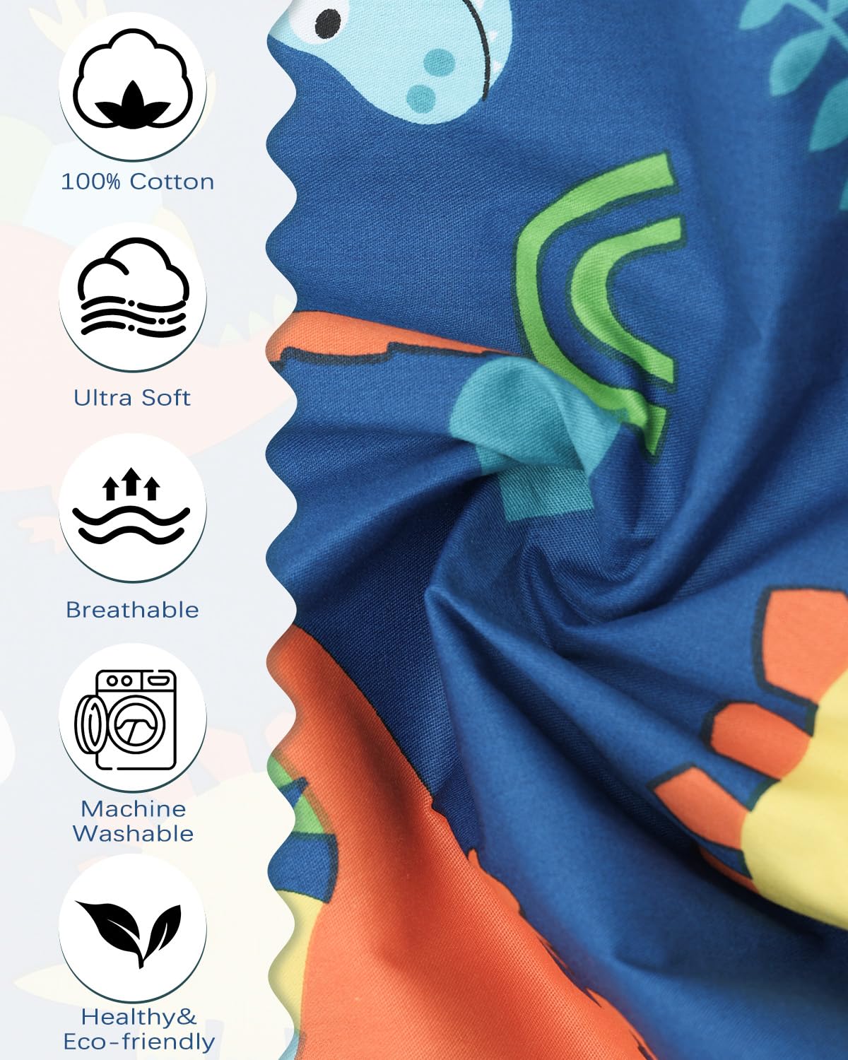 ALVABABY Toddler Pillowcases 2 Pack Organic Cotton Kids Pillow Cover Fit 13"x 18" or 14"x19"
