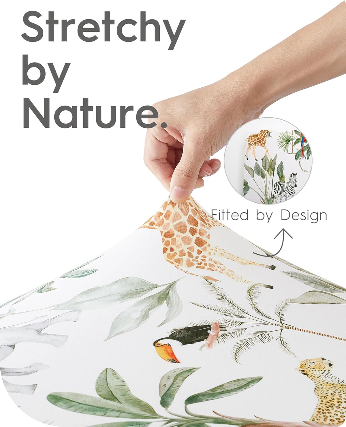 Pack N Play Sheets Fitted, TotBasic Ultra Soft Woodland Mini Crib Sheets, Premium Jersey Knit Pack