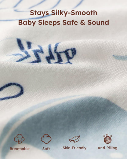 Yoofoss Baby Crib Sheets 2 Pack for Boys and Girls - 52x28 Fitted Crib Sheet Neutral Fits for