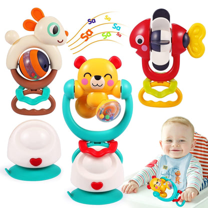 Baby Toys 6-12 Months, Removable Baby Rattle, 6 Month Old High Chair Toys