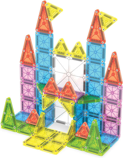 MAGNA-TILES microMAGS Travel Set Deluxe 55-Piece Magnetic Construction Set, The Original Magnetic