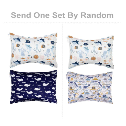 ALVABABY Toddler Pillowcases 2 Pack Organic Cotton Kids Pillow Cover Fit 13"x 18" or 12"x16"