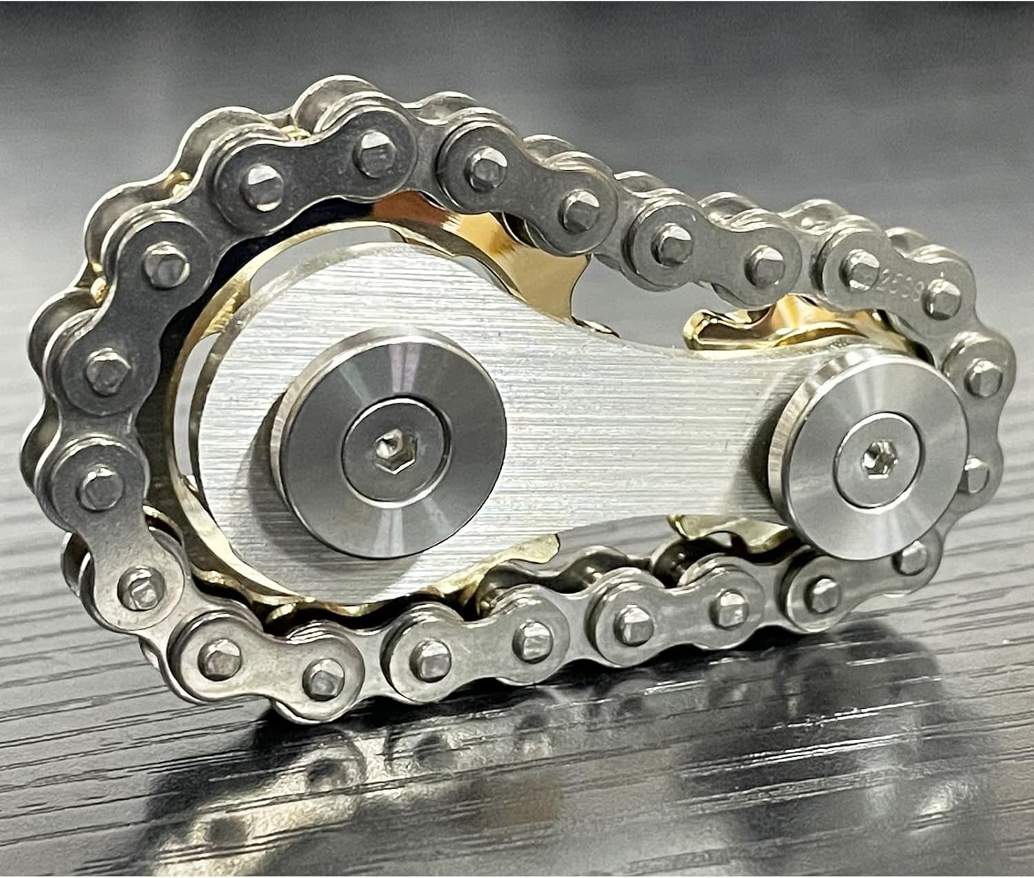 Sprocket Fidgets Chain Stainless Steel Fidget Cube Gears Linkage Bike Chain Novelty Fidget Block
