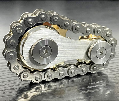 Sprocket Fidgets Chain Stainless Steel Fidget Cube Gears Linkage Bike Chain Novelty Fidget Block