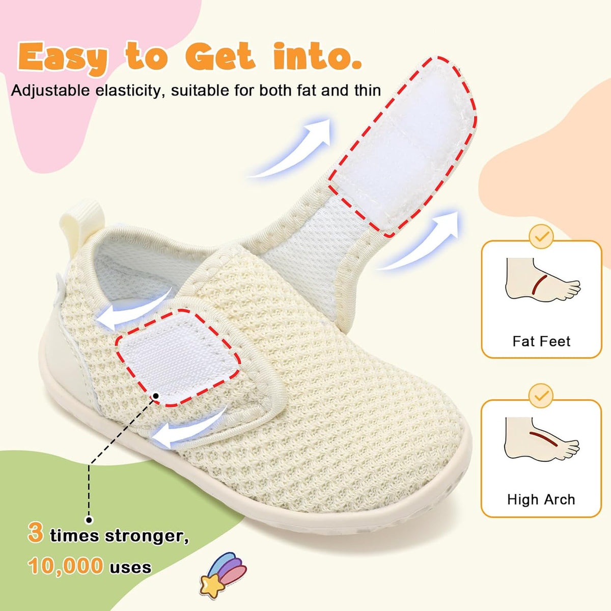 FEETCITY Baby Walking Shoes Barefoot Baby Shoes Infant Sneakers Newborn Crib Shoe Lightweight