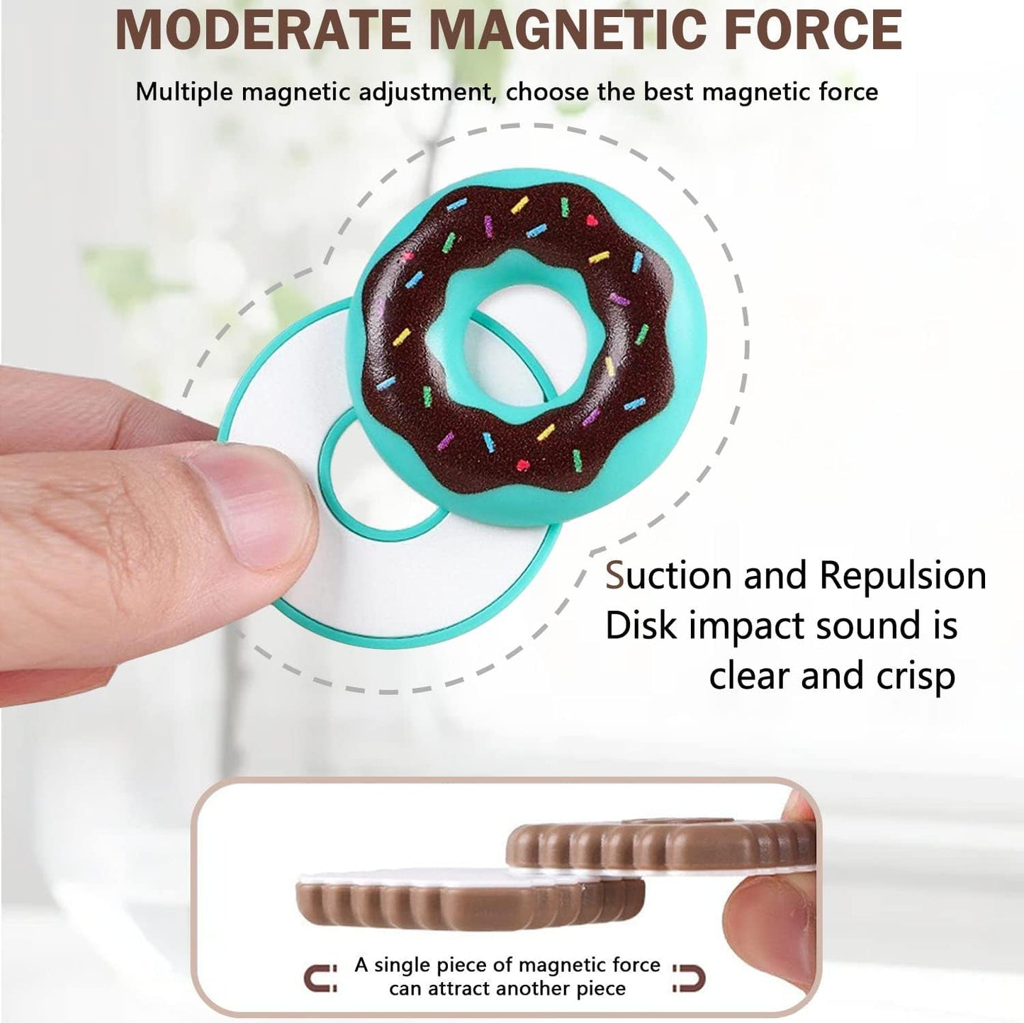 3pcs Haptic Coin Magnetic Fidget Slider, Magnetic Push Slider ADHD Sensory Toys Desk Office Fidget