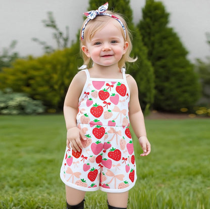 WZTYYDS Toddler Baby Girl Summer Clothes Floral Romper Tie-Up Strap Halter Jumpsuit Infant Summer