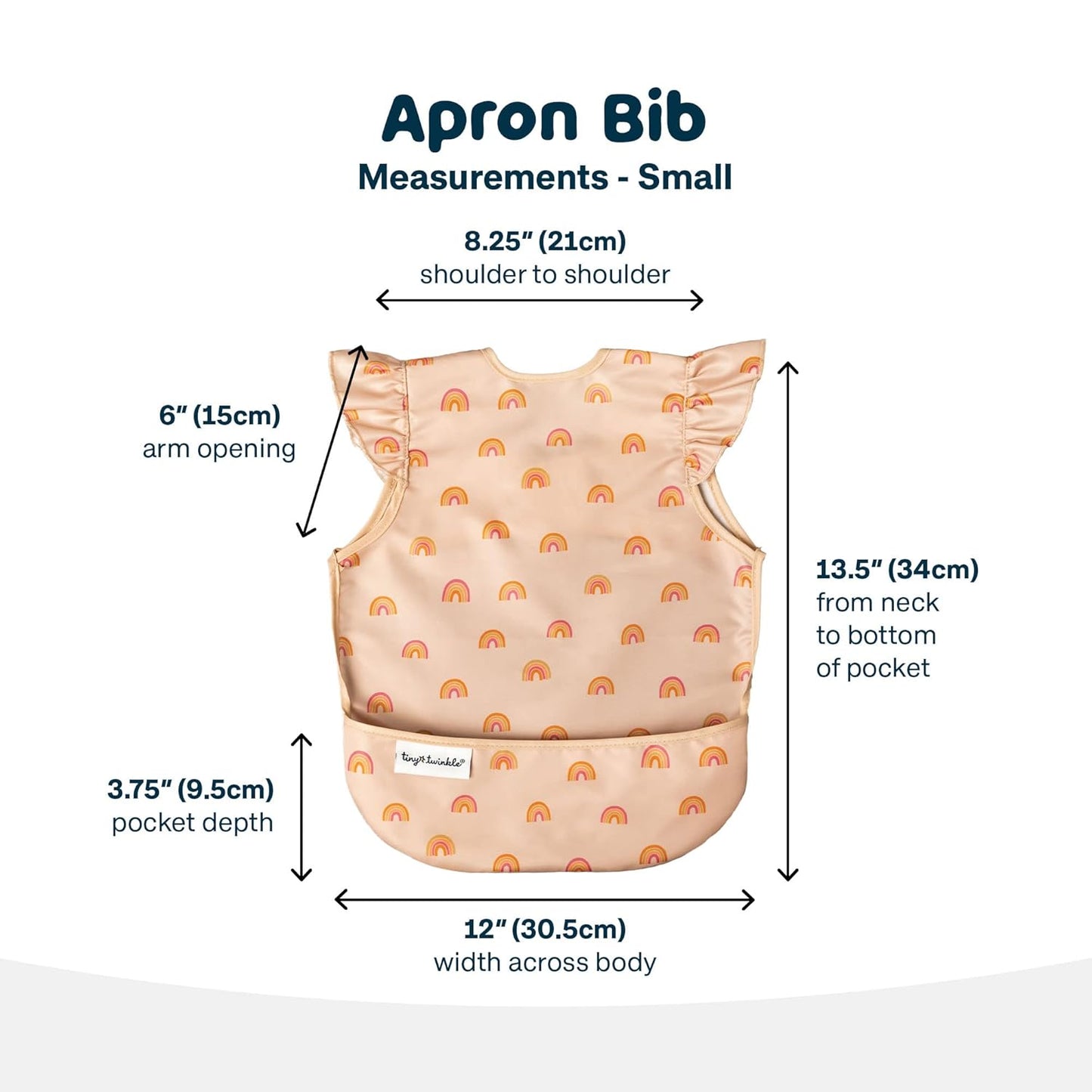 Tiny Twinkle Mess Proof Baby Bib - Waterproof & Lightweight Baby-Led Weaning Apron | 100% Recycled
