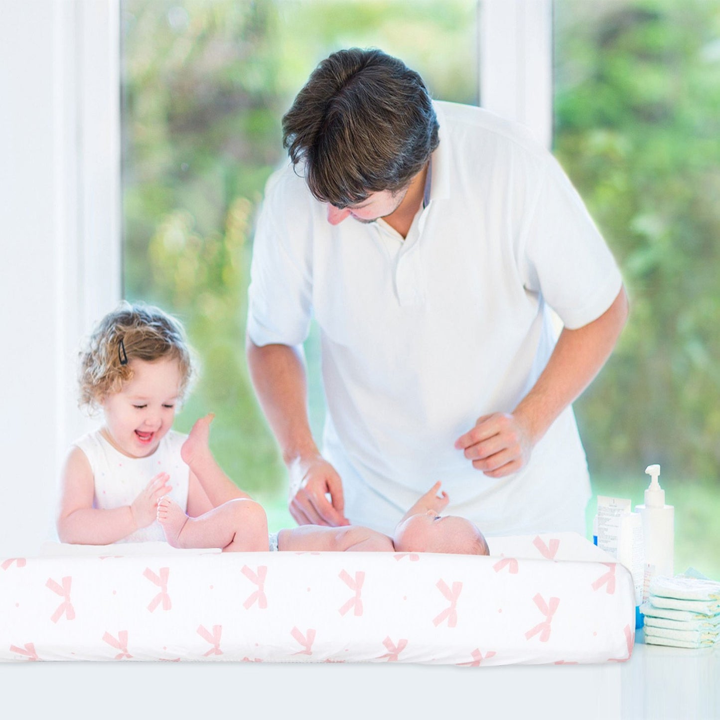 Cuddly Cubs Changing Pad Covers ??2 Pack ??Snuggly Soft Plush Cotton Changing Table Covers for Girl