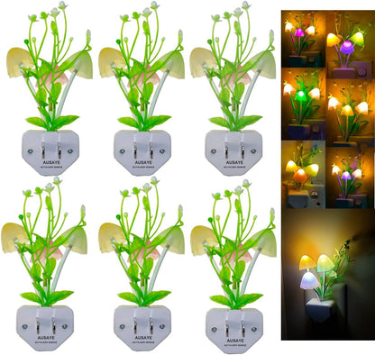 AUSAYE Sensor Night Light Plug in Mushroom Light LED Color Changing Nightlights for Kids, Adults