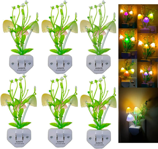 AUSAYE Sensor Night Light Plug in Mushroom Light LED Color Changing Nightlights for Kids, Adults