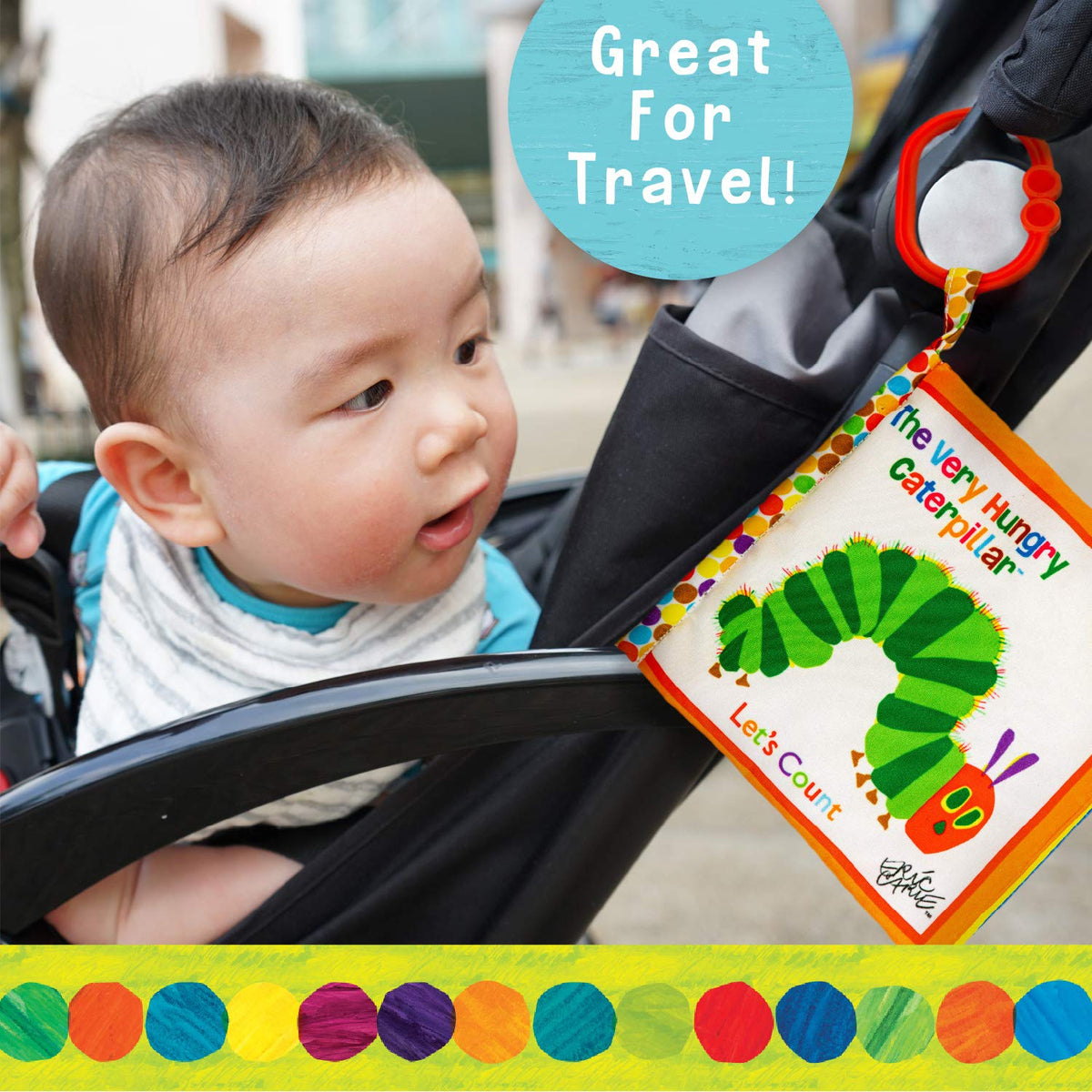 Let's Count Soft Book - World of Eric Carle the Very Hungry Caterpillar Baby on the Go Clip