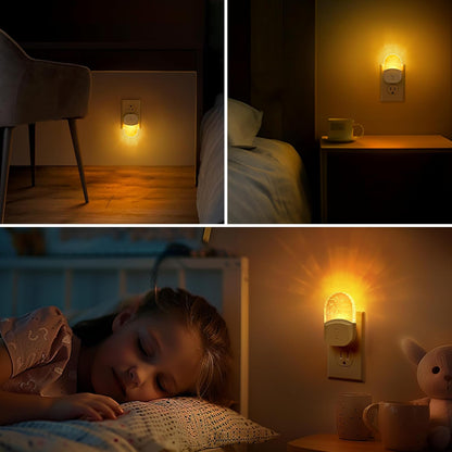 Briignite Led Night Light, Night Lights Plug into Wall, Night Light for Kids 2Pack, Amber Yellow