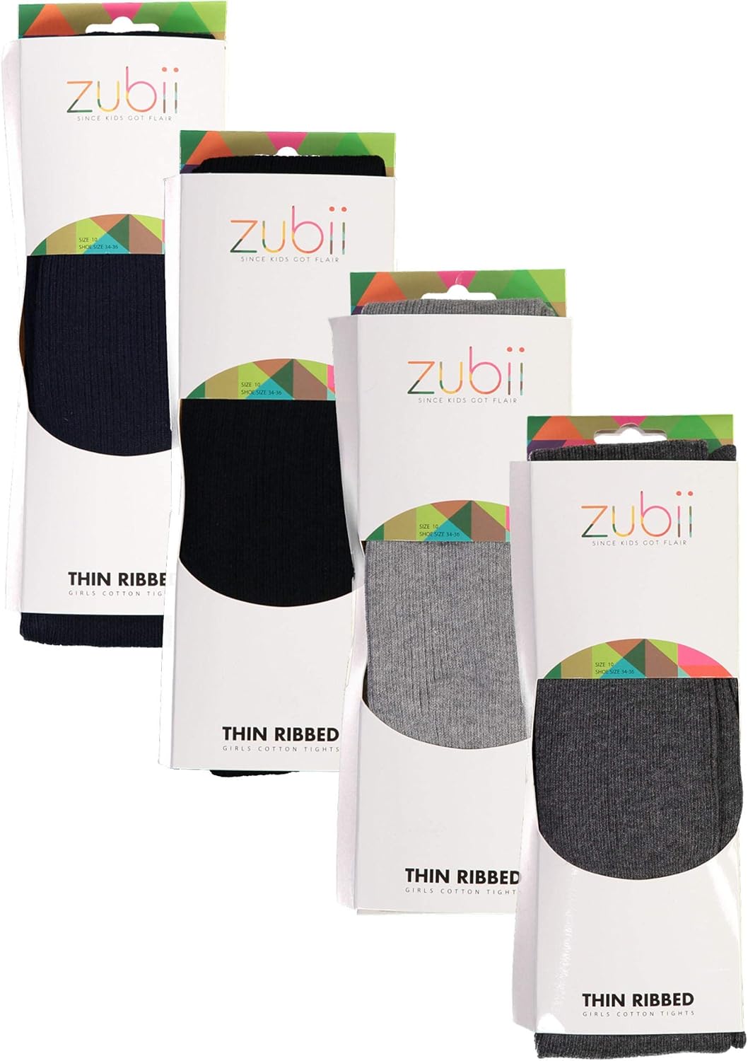 Kids, Girls thin Ribbed Cotton tights, Comfy, Soft Flat Tights Made from Breathable cotton| Great