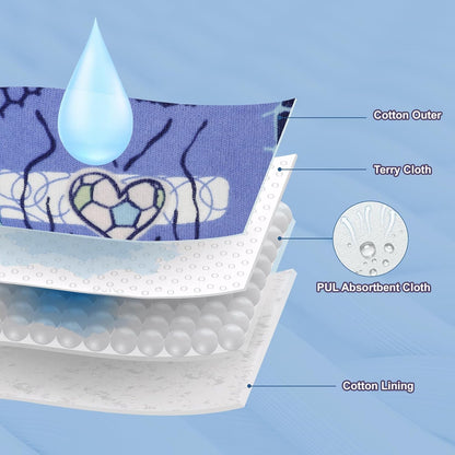 MooMoo Baby Absorbent Potty Training Pants 8 Packs Cotton Training Underwear for Boys 4T