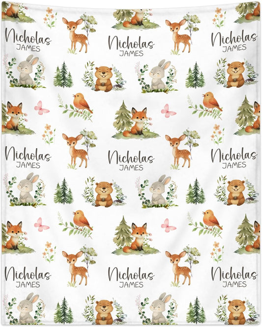 Personalized Baby Blanket for Boys Girls Super Soft Cozy Custom Baby Blanket with Name Lovely