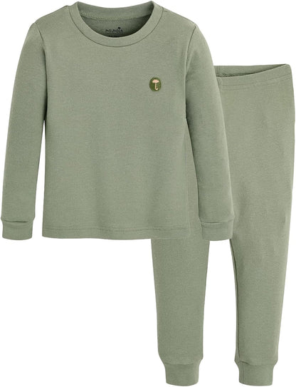 moimoln 6M-8Y Modal Cotton Solid Soft Breathable Baby Toddler Boys Girls Snug fit Pjs Long Sleeve