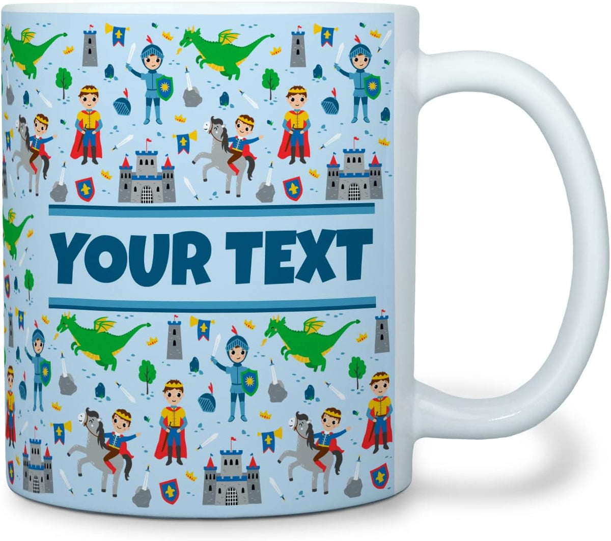Personalized Mug for Kids - Princes - Custom Name/Text, Ceramic Hot Chocolate/Cocoa/Coffee Cup for