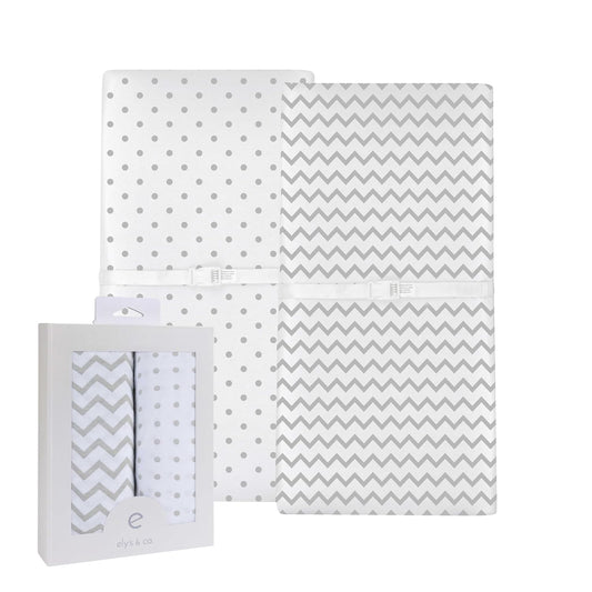 Changing Pad Cover 2 Pack - Baby Changing Pad Cover with 100% Jersey Cotton - Changing Pad Covers