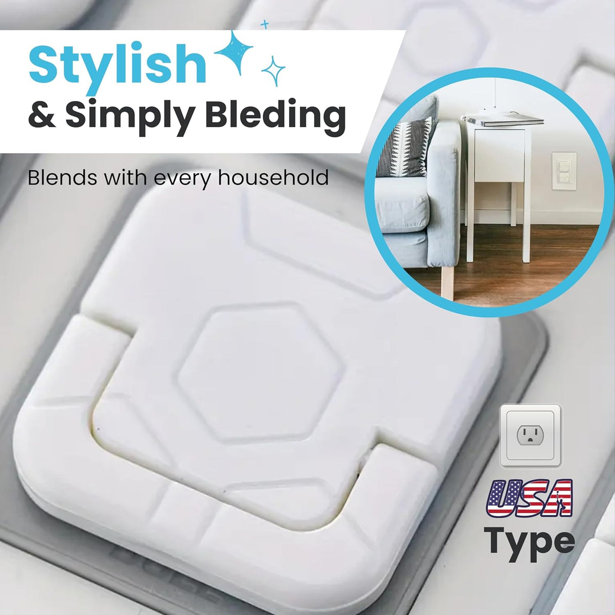 60 Pack Outlet Covers Baby Proofing with Pull Handle- Plug Covers Baby Proofing- White Baby Proof