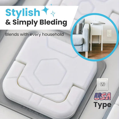 60 Pack Outlet Covers Baby Proofing with Pull Handle- Plug Covers Baby Proofing- White Baby Proof