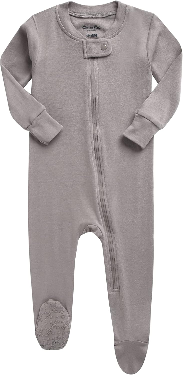VAENAIT BABY Infant Toddler Boys Girls Footed One-Piece Sleep and Play Premium Modal Pajamas 1-2